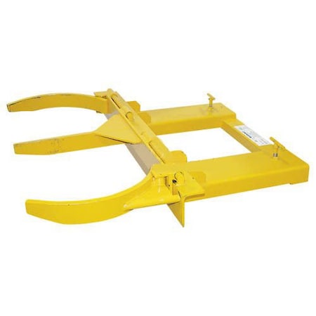 Global Industrial Steel Double Fork Mounted Drum Gripper, Yellow 795333